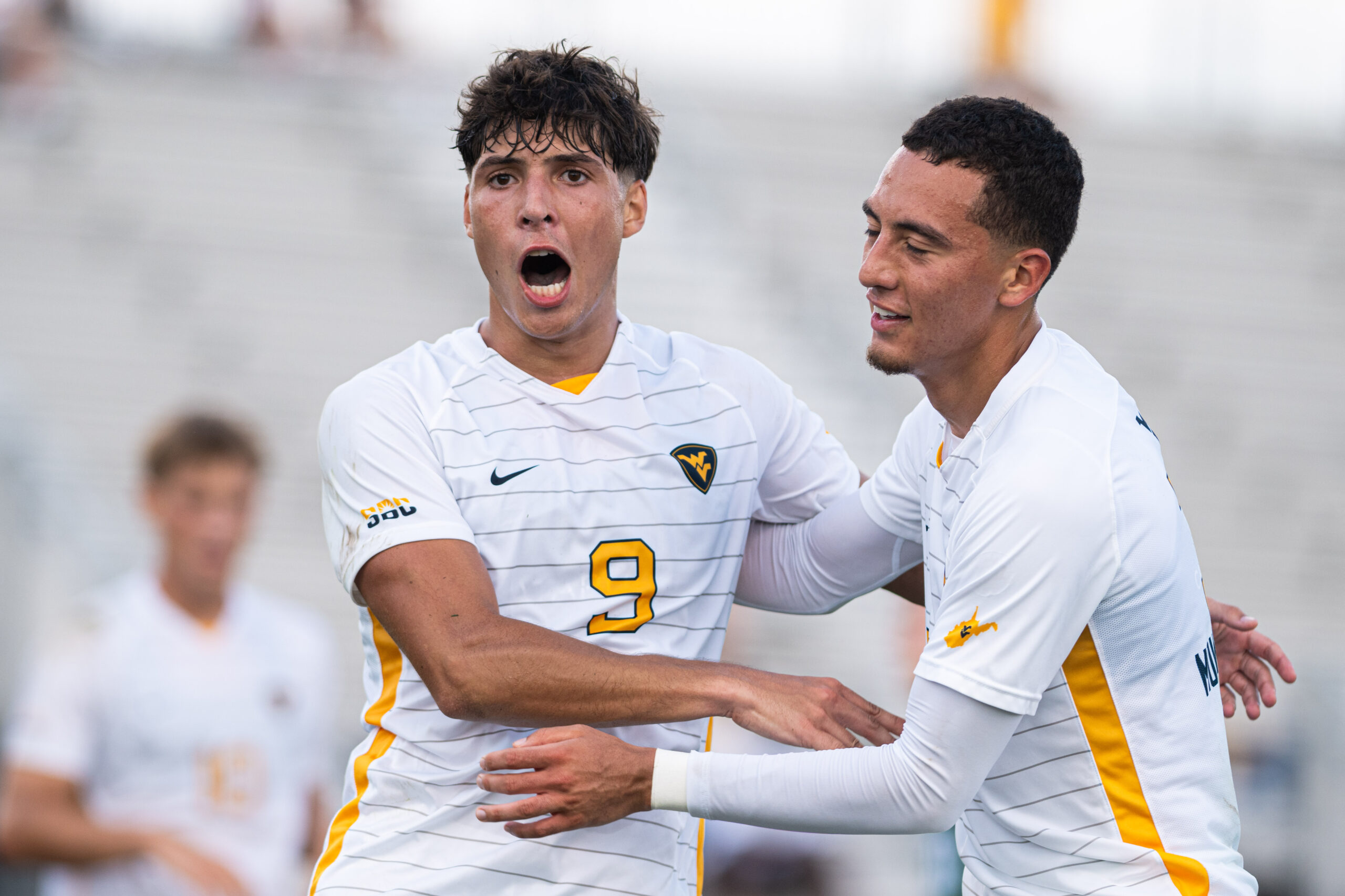 Pozos’ first-half hat trick leads No. 16 WVU to dominant season-opening victory over Manhattan